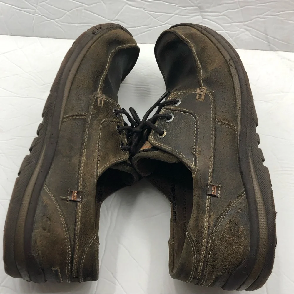 Skechers Boat Shoes Tevin Mens Size 9.5 Leather Brown 63822
